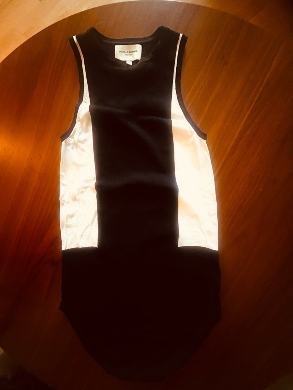 Public School Black & White Sleeveless Knit Dress
